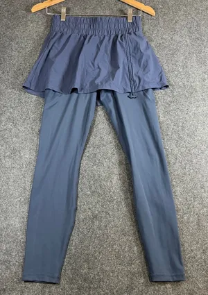 POPFLEX Women XXS Navy‎ Blue Skirted Leggings 25" Inseam High Waist Activewear thumbnail 1
