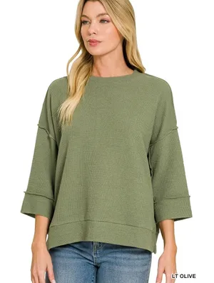 Zenana Double Knit 3/4 Sleeve Top - Large‎ thumbnail 1