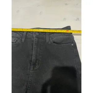 Just Black Denim Jeans Women's Size 27‎ Black Distressed Hem High Rise Skinny thumbnail 6