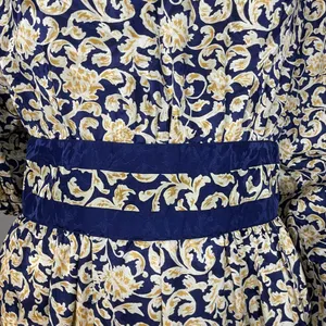 Vintage Dress 80s Long Sleeve Pencil Officecore Puff Sleeves Floral High‎ Neck thumbnail 9