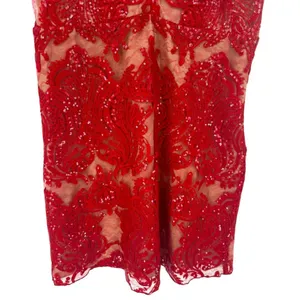 NWT Free People Night Shimmers Mini Dress Red Lace Sequin V Neck Size 10 Glam thumbnail 15