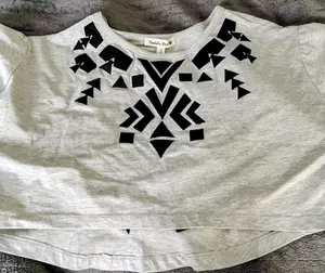 Women Crop Top Gray Size L thumbnail 3
