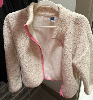 Gap Cozy Sherpa Printed Zip-Front Jacket For Girls thumbnail 2