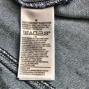 Gap Collared Mini Denim Shift Medium-Wash Casual Dress Women’s Size Medium thumbnail 7