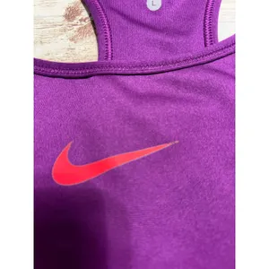 Nike Pro Dri-Fit Sports Bra Size Large Purple Athletic Athleisure Workout thumbnail 4