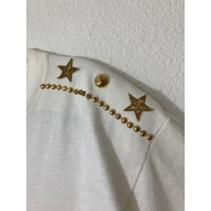 Vintage 80's Clodia Dee Beaded Gem Patriotic USA American Flag Bedazzled T-Shirt thumbnail 6