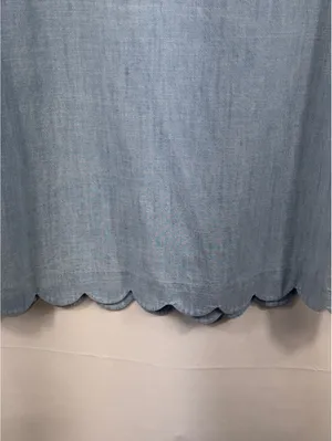 J. by J.Crew Women’s Small Chambray Blue Sleeveless Scallop Hem Top thumbnail 4