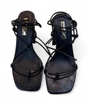 BILLINI Super Sexy Strappy High Heel Sandals Black Size 8 thumbnail 1