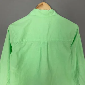 Universal Thread Crop Top Light Neon Green Cotton Linen‎ Size XS Long Sleeves thumbnail 9
