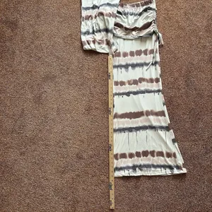 Wide Leg Pants W/Skirt Women’s XL Tie Dye Side Cinch Resort Vaca Ready Boho thumbnail 6