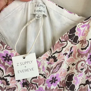 Z Supply x Evereve Floral‎ Shirt Maxi Dress NWT Size Large thumbnail 7