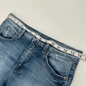 Pistola Jeans Women 27 Blue Cotton Blend Stretch Denim High Rise Cropped Raw Hem thumbnail 9