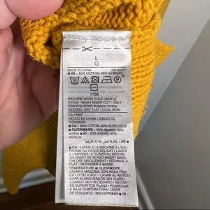 Old Navy Women's Size Large Hi Emotion‎ Pullover Sweater Mustard Yellow Crewneck thumbnail 10