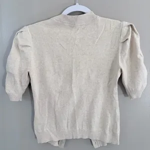 Anthropologie Beige Knit Cardigan Size XS thumbnail 5