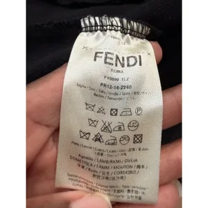 Fendi Bag Bugs Monster Eyes‎ Black Cotton Cashmere Silk Zip Bomber Jacket L flaw thumbnail 7