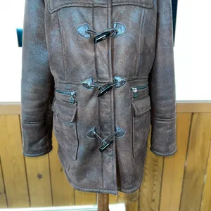 Gorgeous Marc New York Coyote Fur Trim Toggle Coat! thumbnail 4