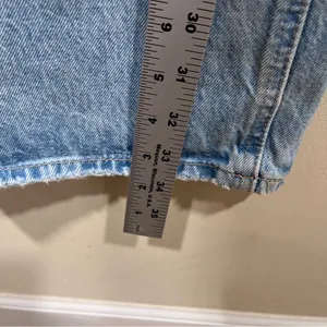 ZARA The Kick It Straight wide-leg style light wash low rise drew flare US 10 thumbnail 4