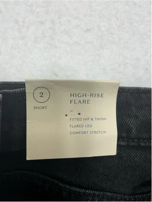 Universal Threads Womans NWT Flare High Rise Black Jeans Size 2 Short thumbnail 7