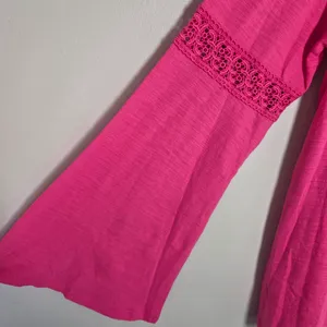 Crown & Ivy Pink Bell Sleeve Top thumbnail 4
