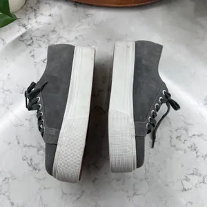 Superga 2790 Suede Platform Sneakers Grey Low Top Chunky Sole Shoes Womens thumbnail 7