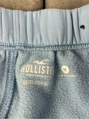 Baby blue hollister ultra high rise jogger fleece sweatpants thumbnail 4