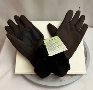 Head Womens Winter Gloves Brown Faux Fur Cuff Sorona Insulated Size Large NWT thumbnail 1