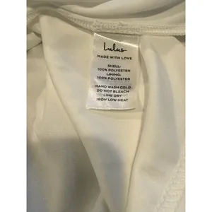 NWT Lulus Dreamy Celebration Sheer Tulle Bustier Swiss Dot Midi Dress S White thumbnail 11