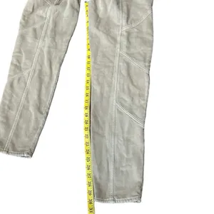 NWT Retrofête Washed Terry Pant in Beige Khaki Cotton High Rise Small NO BELT thumbnail 12