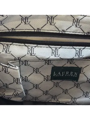 Vintage Ralph Lauren Jacquard Open Tote in Black/Silver Logo Embroidered thumbnail 5