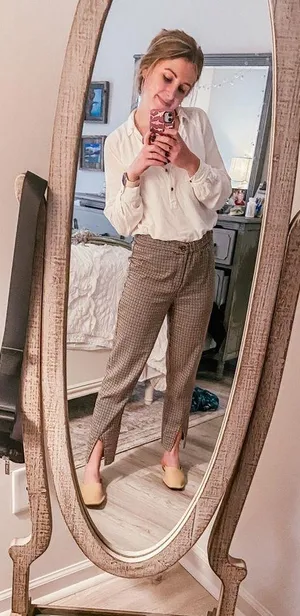 Jolt Plaid Trousers with ankle slits size 26 thumbnail 2