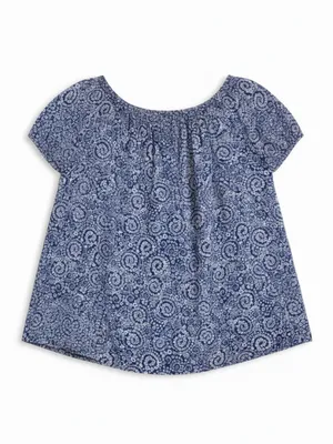 Anthropologie Maeve Mini Swing Dress‎ Blue White Ditsy Floral NWT Small thumbnail 2