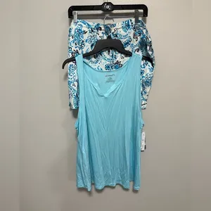 Liz Claiborne 2 Piece Blue Paisley Pajama Set NWT Size XXL thumbnail 2