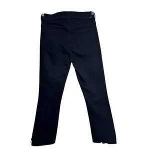 Mother The Insider Crop Step Fray Jeans in Not Guilty Black Mid Rise Size 29 thumbnail 14