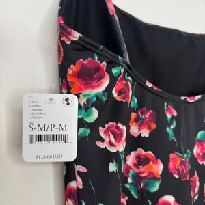 Free People FP Movement Onzie One Piece Romper Rose Black Red Size S-M New thumbnail 4