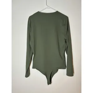 Abercrombie & Fitch Soft A&F Olive Green Long Sleeve Bodysuit Seamless XL thumbnail 5