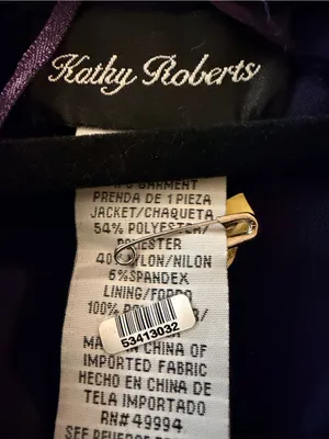 Kathy Roberts Plum Wrap Jacket with Pearl Buckle Purple Size 16 thumbnail 4