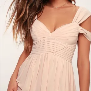 NEW Lulus Make Me Move Blush Pink Formal Floor Length Maxi Dress Size Large NWOT thumbnail 8