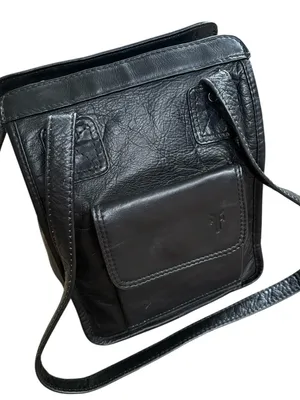 FRYE Leather Leather Vertical Shoulder Bag Black thumbnail 2