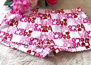 Aerie love sleepwear red white pink short thumbnail 1