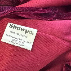 Showpo. Beyond‎ It Rushed Mini Velour Dress Burgundy Sz 4 Stretch Party thumbnail 9