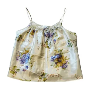 Secret Treasures Vintage Y2K Satin Cami Top Ruffle Lace Bow Fairy Feminine Coquette Whimsy thumbnail 1