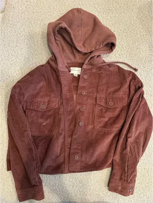 American Eagle Pink Corduroy Jacket thumbnail 1