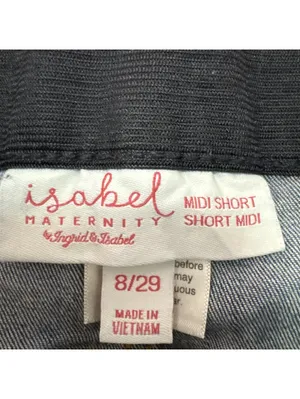 Isabel Maternity Distressed Denim Midi Shorts Size 8 thumbnail 2