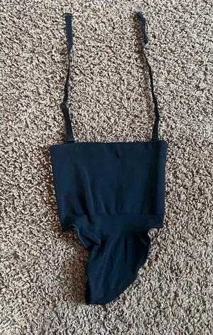 Skims‎ Bodysuit Shapewear High Waist Adjustable Strap Seamless Size Medium Black thumbnail 1