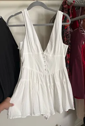 Princess Polly Romper White  thumbnail 1
