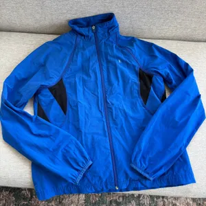 Vintage Danskin Now Track Jacket M Blue Mesh Zip Up Windbreaker Y2K Mom Workout thumbnail 1