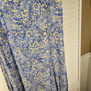Vintage April Cornell Trading Womens Blue Floral Midi‎ Sundress XS thumbnail 3