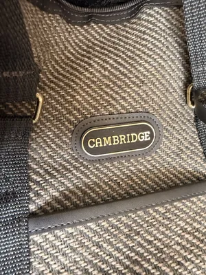 Cambridge Tweed Duffle Travel Bag Herringbone Carry On Weekender Luggage thumbnail 2