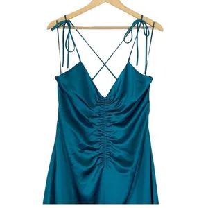 Jason Wu Satin Halter Open Back Midi Slip Dress Size Large thumbnail 9