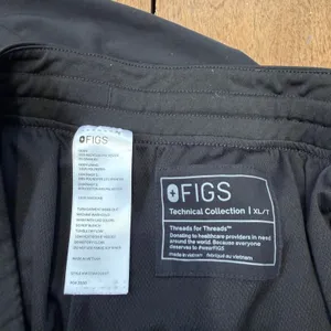 FIGS Black FREEx Lined Zamora High Waisted Womens‎ XL Tall Jogger Scrubs thumbnail 6